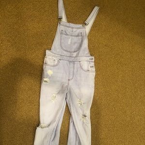 Forever 21 Distressed Overalls
